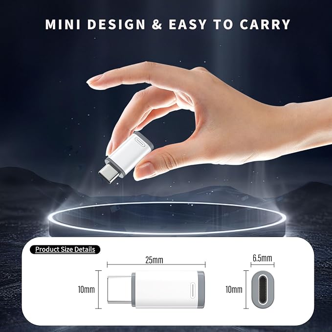 4 Pack Lightning to USB C Adapter