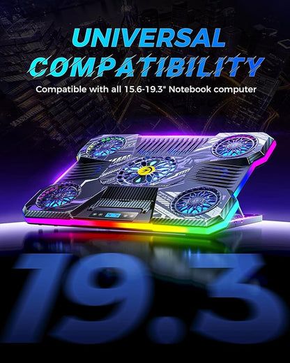 ChillCore Laptop Cooling Pad, RGB Laptop Fan Cooling Pad 9 Fans