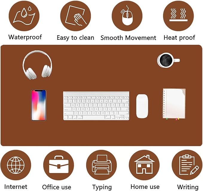 PU Leather Desk Pad Protector Gaming Mouse Pad Non Slip Desk Mat