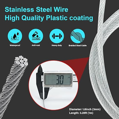 2 Pack Outdoor & Travel Security Cable