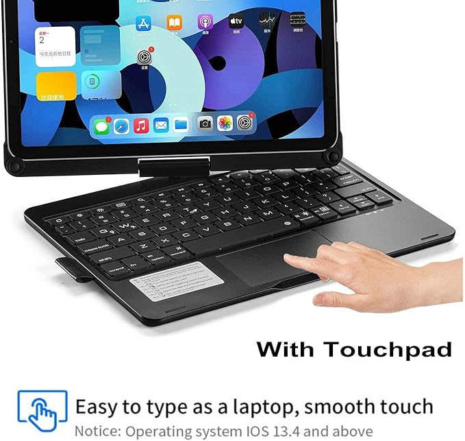 Keyboard Case for iPad 10.2 9th/8th/7th Gen, Rotating Case for iPad9/iPad8/iPad7