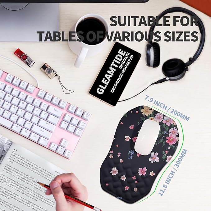 Ergonomic Raised Mouse Pad Wrist Support