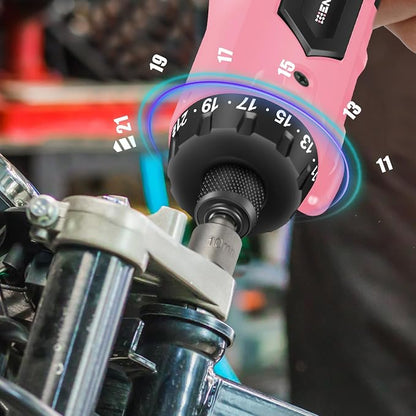 Enertwist Electric Screwdriver, 8V Max 10Nm Pink Cordless Screwdriver