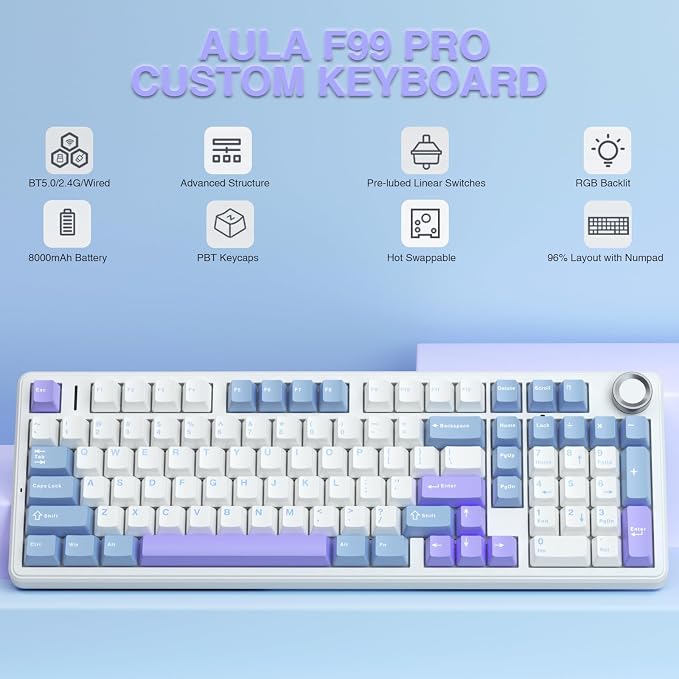 AULA F99 Pro Wireless Mechanical Keyboard