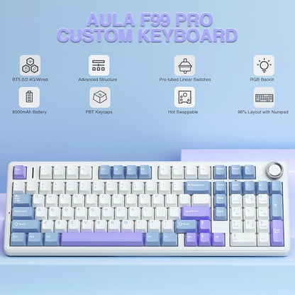 AULA F99 Pro Wireless Mechanical Keyboard