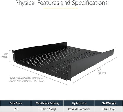StarTech.com 2U Server Rack Shelf