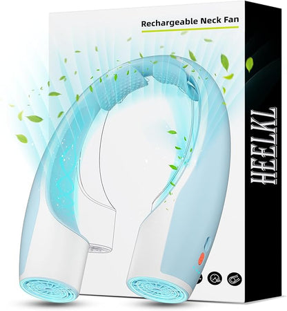 AI Neck Fan, 4 Speeds Adjustable Portable Personal Fan Rechargeable, 4000 mAh