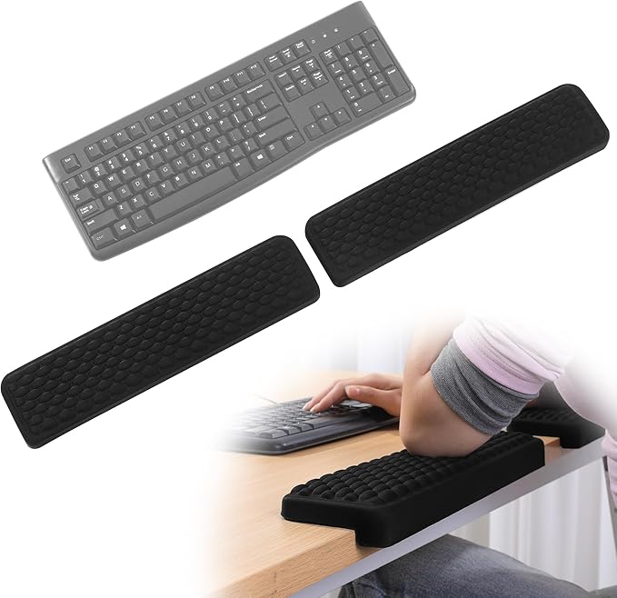 MABOZOO L-Shaped Desk Wrist Elbow Rests, Ergonomic Wrist Cushions