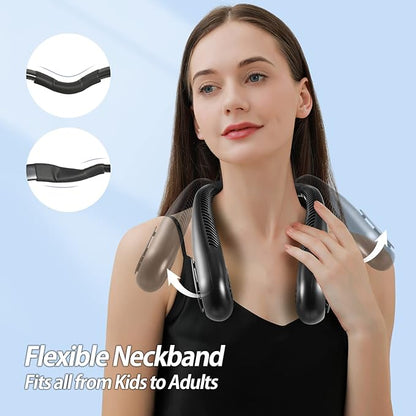 AMACOOL Bladeless Neck Fan Portable Personal Fan 5000mAh Rechargeable Battery
