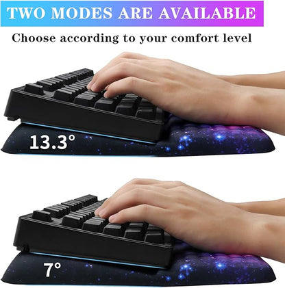 Computer Keyboard Stand with Wrist Rest, Ergonomic Tilted Keyboard Holder