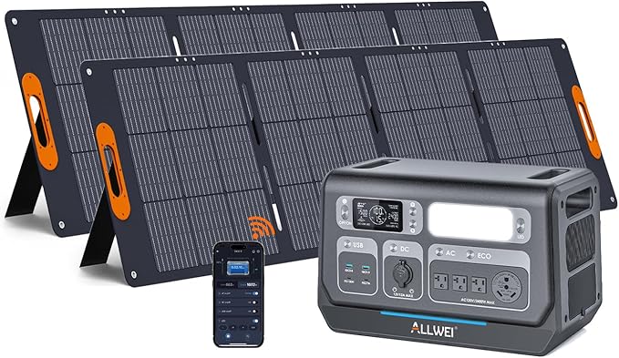 ALLWEI LiFePO4 Solar Generator 2400W