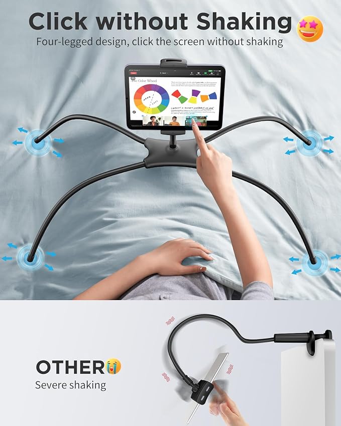SAIJI iPad Stand, Adjustable Ergonomic Tablet Holder