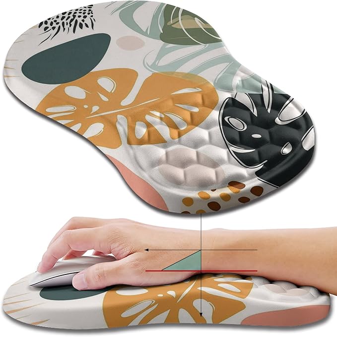 Hokafenle Ergonomic Mouse Pad Wrist Support, Wrist Rest Mousepad