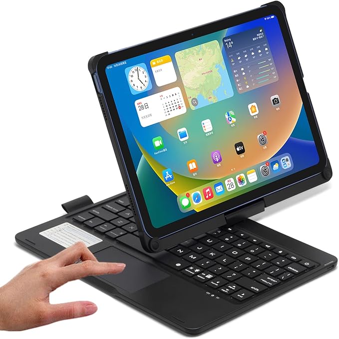 Keyboard Case for iPad 10.2 9th/8th/7th Gen, Rotating Case for iPad9/iPad8/iPad7