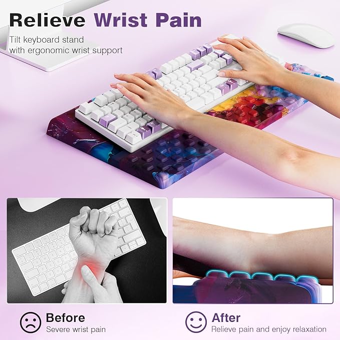 Ospelelf Keyboard Wrist Rest Comfortable Ergonomic Keyboard Stand Riser Holder