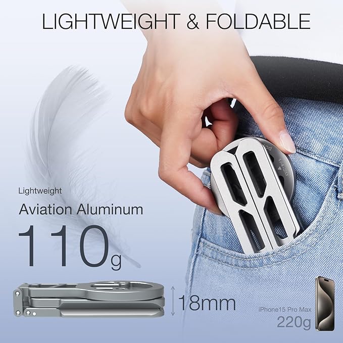 Magnetic Pocket Phone Tripod Foldable Compatible