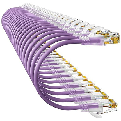 Cat6a Patch Cables 1ft Slim, Cat6 Ethernet Patch Cable Pure Copper, Flexible
