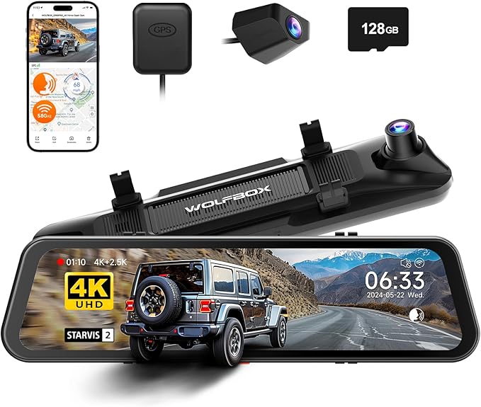 WOLFBOX G900 PRO Mirror Dash Cam