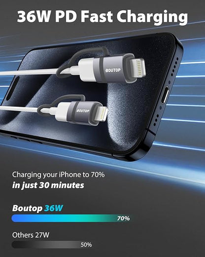 USB C to Lightning Adapter, Type C to Lightning Adapter Support 36W PD Fast