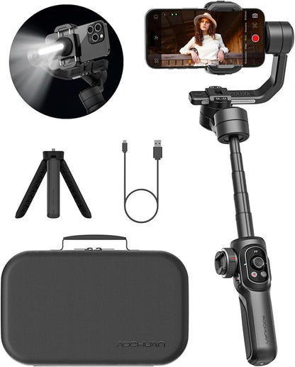 Gimbal Stabilizer for Smartphone, 3-Axis Industry-Standard Gimbal w/360°Rotation