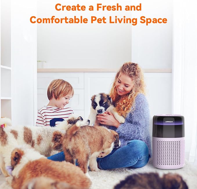 AIRROMI Air Purifier for Bedroom Home, HEPA Filter, Covers Upto 549 Ft²