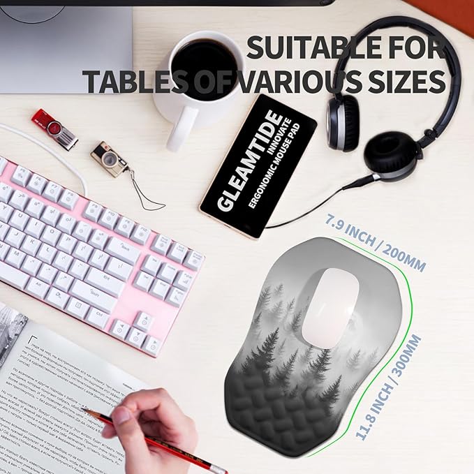 Ergonomic Raised Mouse Pad Wrist Support