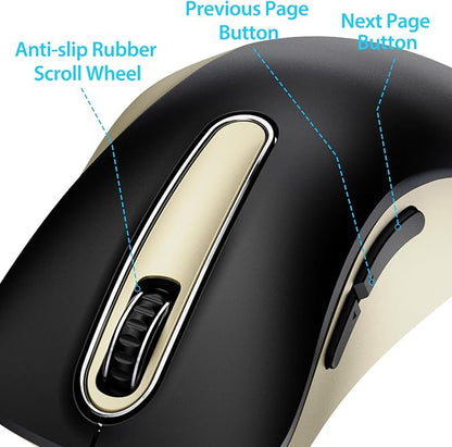 memzuoix 2.4G Wireless Mouse, 1400 DPI Computer Mice