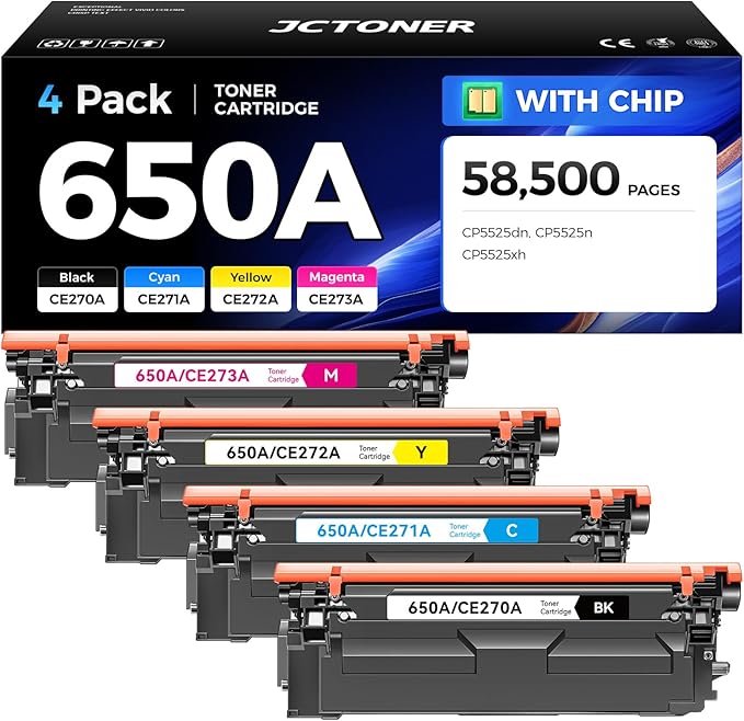 650A Toner Cartridge Set 4-Pack High Yield