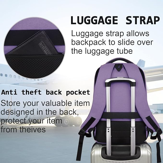 Laptop Backpack, Business Travel Anti Theft Slim Durable Laptops Backpack