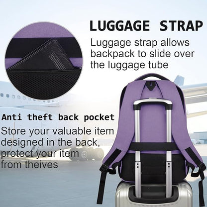 Laptop Backpack, Business Travel Anti Theft Slim Durable Laptops Backpack
