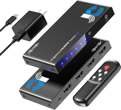 HDMI Switch 3 in 1 Out, 4K@60Hz Switcher, Auto-Switching HDMI 2.0 Switcher