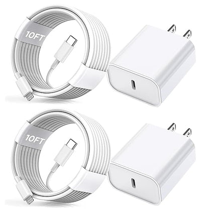iPhone Fast Charger, 2 Pack PD USB C Wall Charger Block Plug