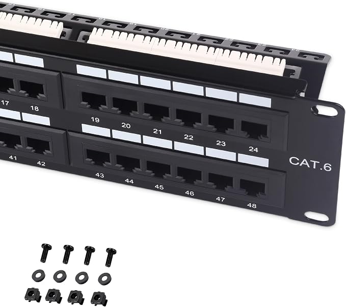 Cable Matters 48 Port Patch Panel Rackmount or Wall Mount 19-Inch