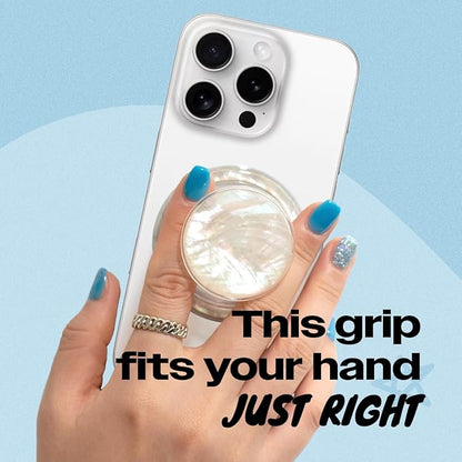 OnTheGrip Cute Natural Seashell Design Round Shape Collapsible Mobile Phone