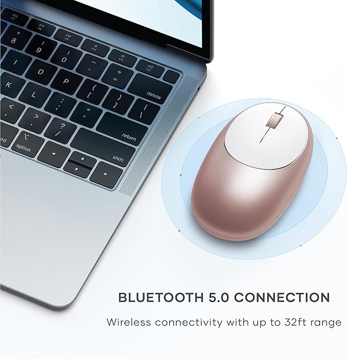 Satechi M1 Wireless Bluetooth Mouse, USB-C Rechargeable, Compact & Portable