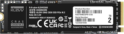 KLEVV CRAS C930 2TB M.2 2280 NVMe PCIe Gen4x4 Internal Gaming SSD Aluminium