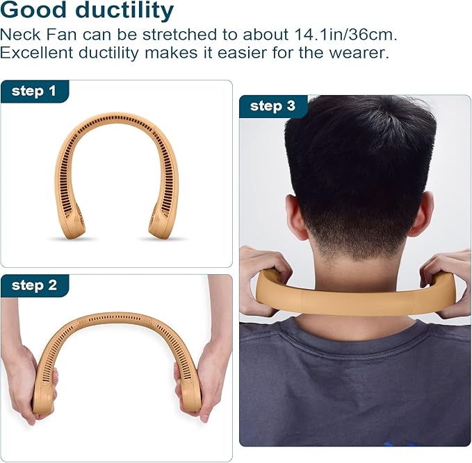 CIVPOWER Neck Fan: Portable Personal Neck Cooling Rechargeable Bladeless Fan
