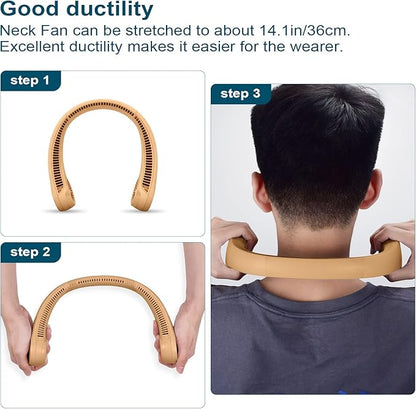 CIVPOWER Neck Fan: Portable Personal Neck Cooling Rechargeable Bladeless Fan