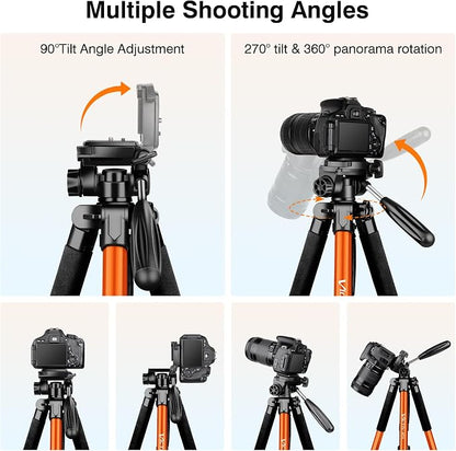 Tripod for Camera, Professional Heavy Duty Compact Camera Stand for Phone