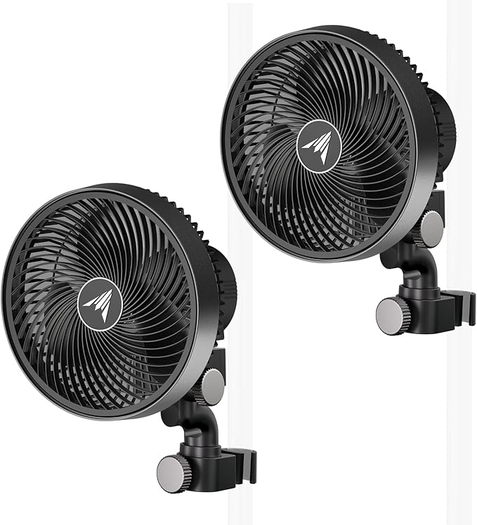 AC Infinity CLOUDRAY S6 2-Pack, Grow Tent Clip Fan 6”