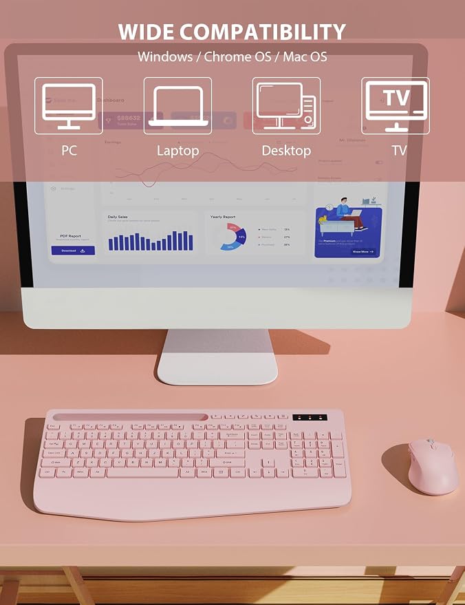 Wireless Keyboard and Mouse Combo