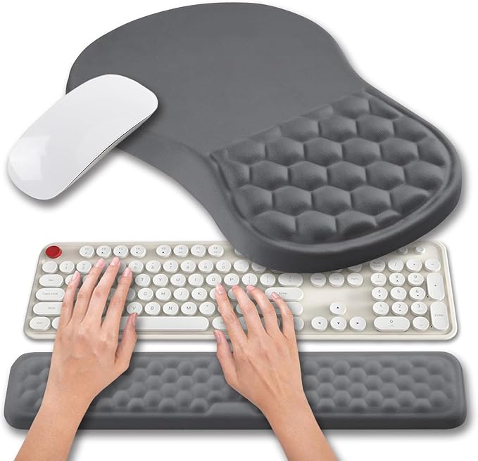 Hokafenle 2 in 1 Ergonomic Mouse Pad Wrist Support & Wrist Rest