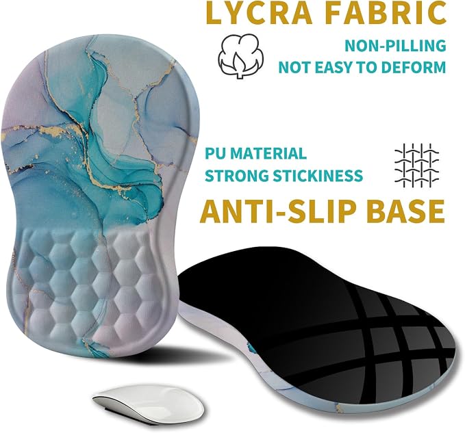 Hokafenle Ergonomic Mouse Pad Wrist Support, Wrist Rest Mousepad