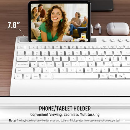 White Wireless Keyboard and Mouse Combo