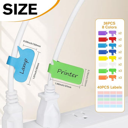 36Pcs Large Cable Labels
