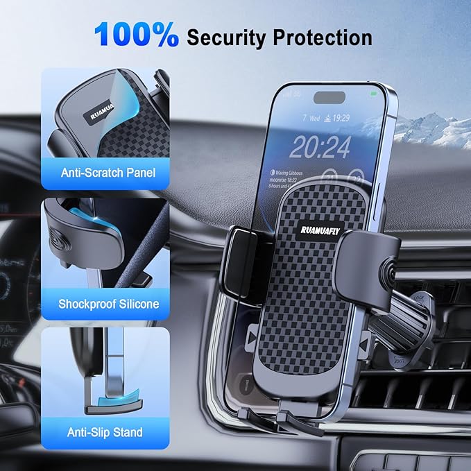 Car Phone Holder for Horizontal/Vertical VentUniversal Cellphone Stand Car