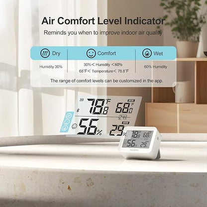 2 Pack Temperature Hygrometer Monitor, Indoor Thermometer and Humidity Sensor