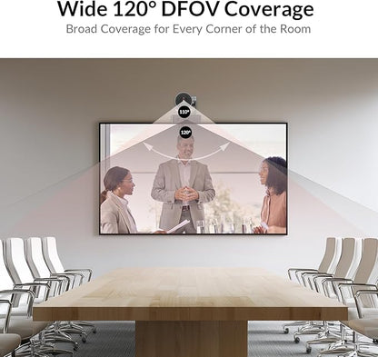 4K Conference Room Camera System, AI Auto-Tracking PTZ Camera 3x Optical/5x