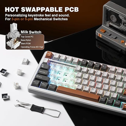 YUNZII B75 PRO Wireless Mechanical Keyboard, 75% Layout