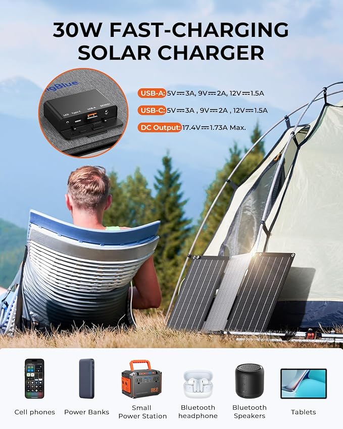 BigBlue 30W Solar Panel Charger